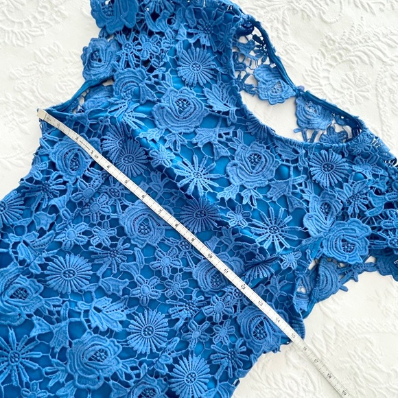 Small Lulu’s Blue Backless Lace Dress - Picture 9 of 16
